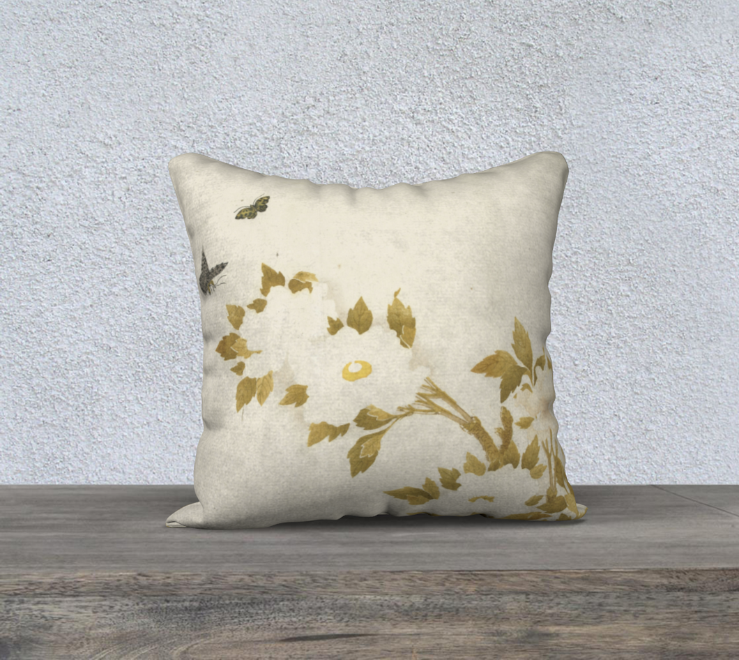 Flowers and Butterflies Pillowcase 18x18